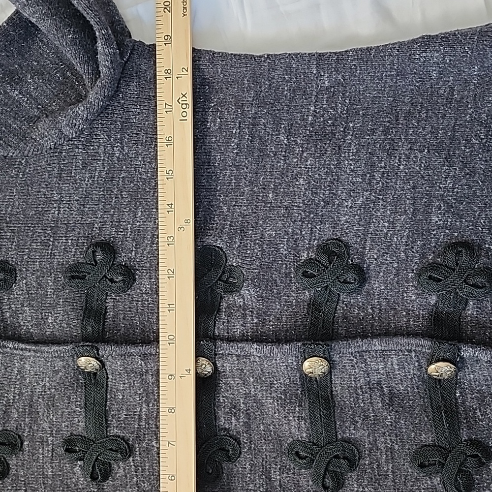 Lauren Ralph Lauren Military Style Sweater Jacket Gold Buttons - Picture 11 of 13